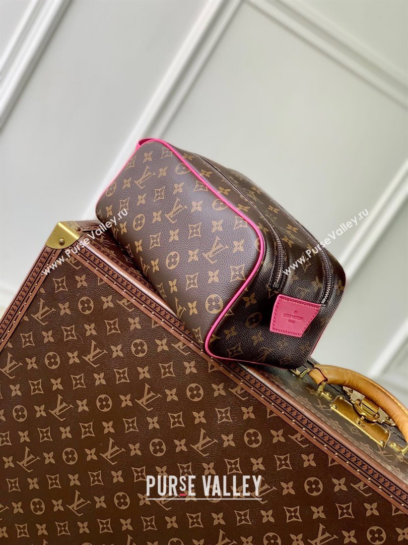 Louis Vuitton Dopp Kit Toilet Pouch in Monogram Canvas M12641 Pink 2024 (K-24110820)