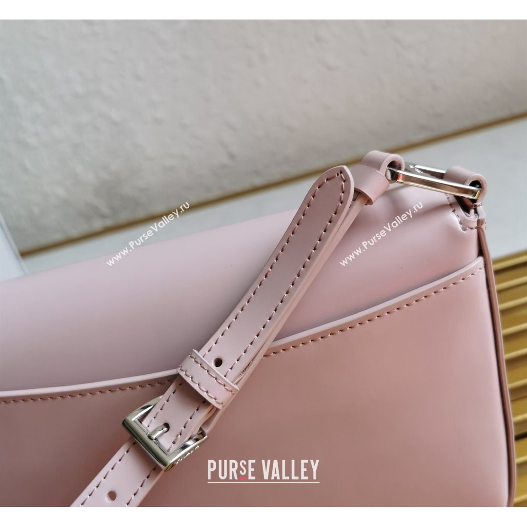 Prada Brushed Leather Shoulder Bag 1BD308 Pink 2021 (YZ-21090860)