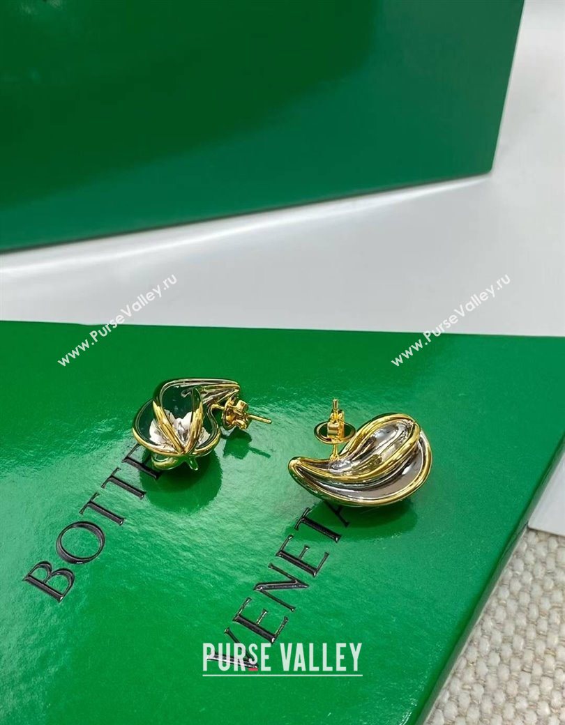 Bottega Veneta Mini Drop Earrings Silver/Gold 2025 838154 (YF-250725087)