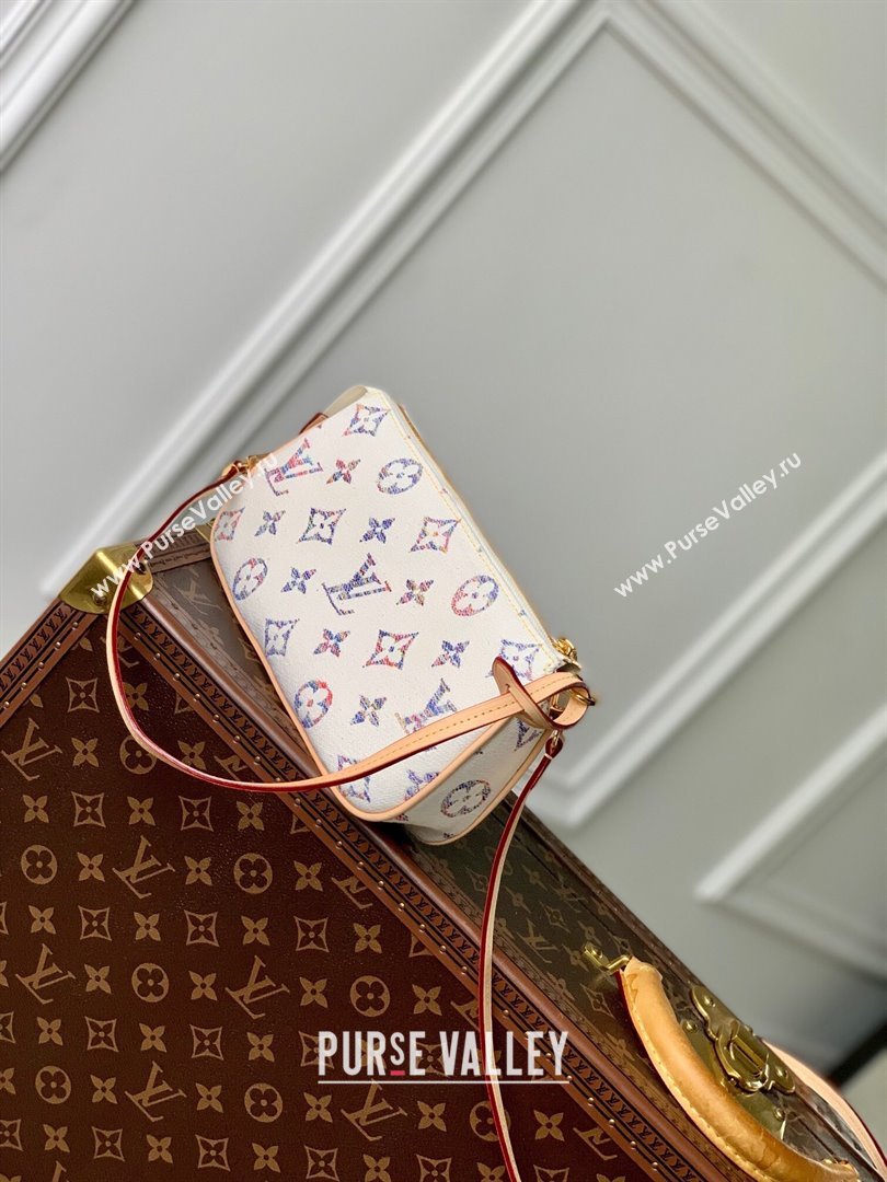 Louis Vuitton Pochette Accessoires Clutch in Multicolor Beige Monogram Jacquard Fabric M40712 2024 (K-24061233)