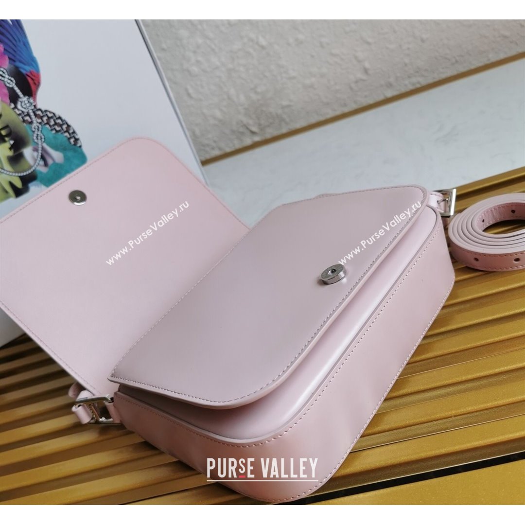 Prada Brushed Leather Shoulder Bag 1BD308 Pink 2021 (YZ-21090860)