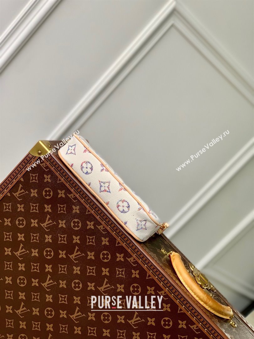 Louis Vuitton Pochette Accessoires Clutch in Multicolor Beige Monogram Jacquard Fabric M40712 2024 (K-24061233)