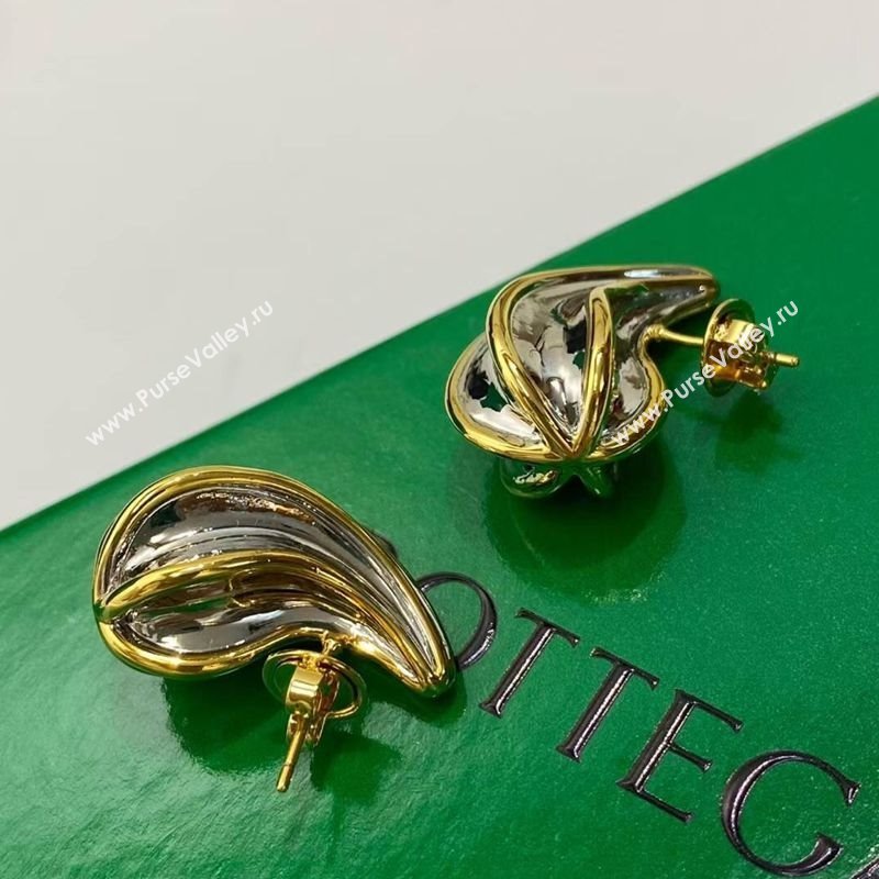 Bottega Veneta Mini Drop Earrings Silver/Gold 2025 838154 (YF-250725087)
