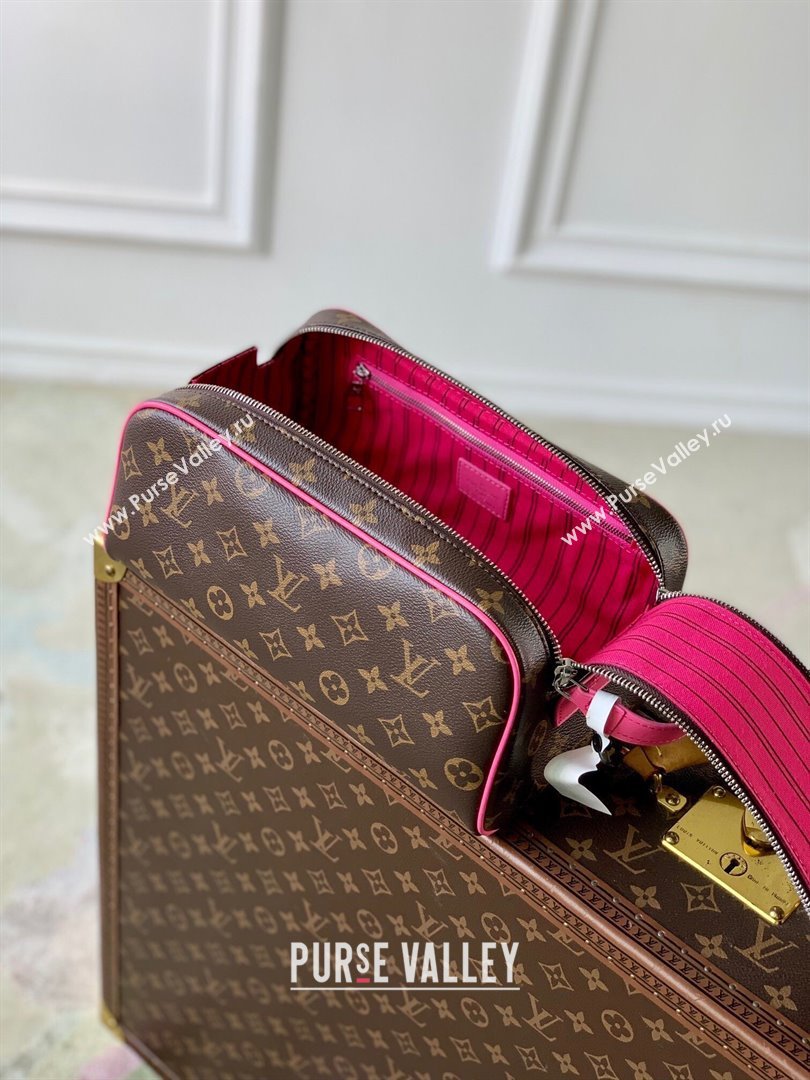 Louis Vuitton Dopp Kit Toilet Pouch in Monogram Canvas M12641 Pink 2024 (K-24110820)