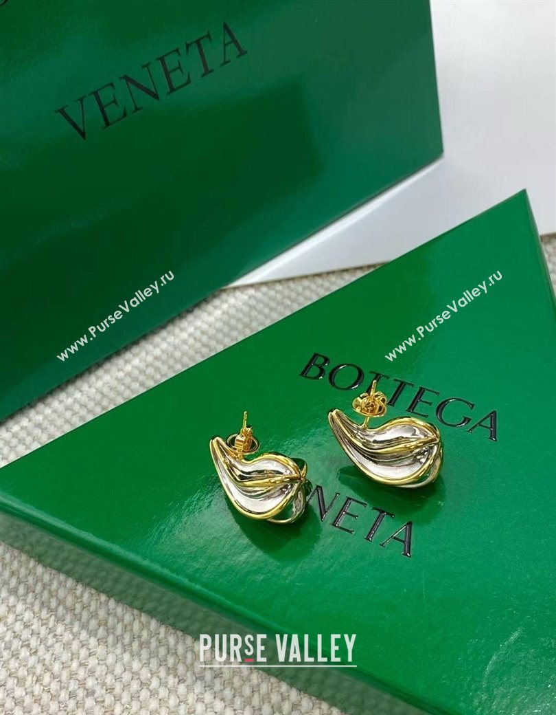Bottega Veneta Mini Drop Earrings Silver/Gold 2025 838154 (YF-250725087)