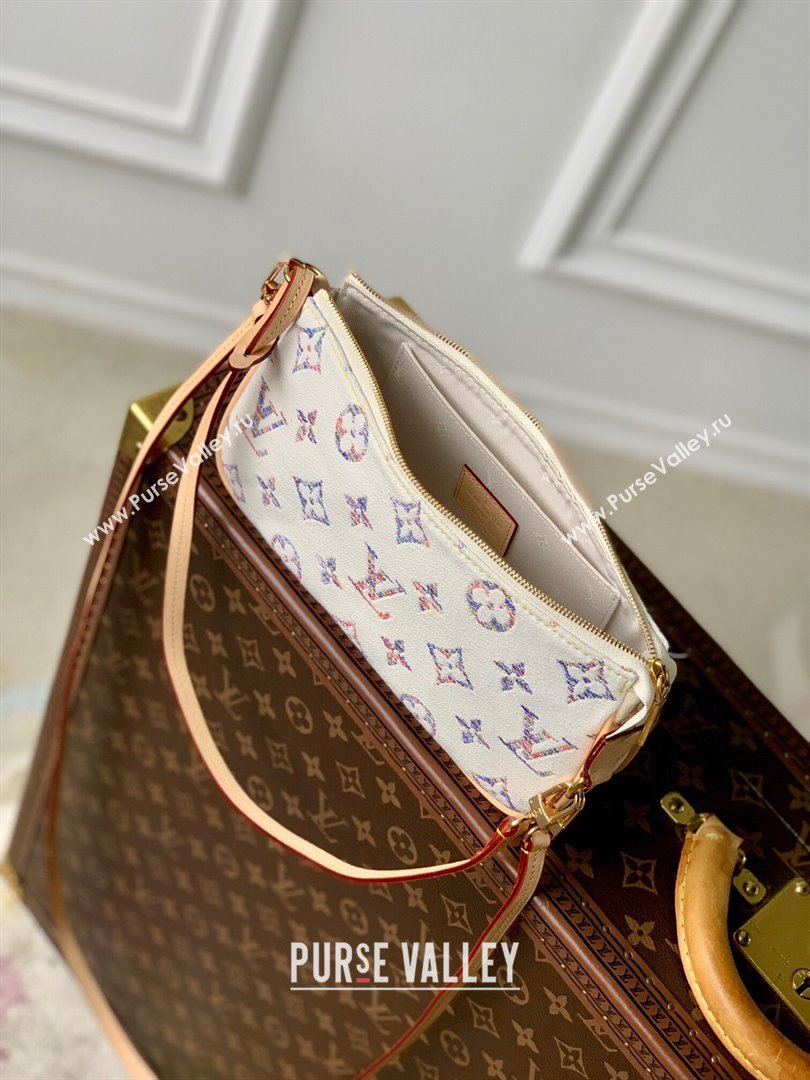 Louis Vuitton Pochette Accessoires Clutch in Multicolor Beige Monogram Jacquard Fabric M40712 2024 (K-24061233)