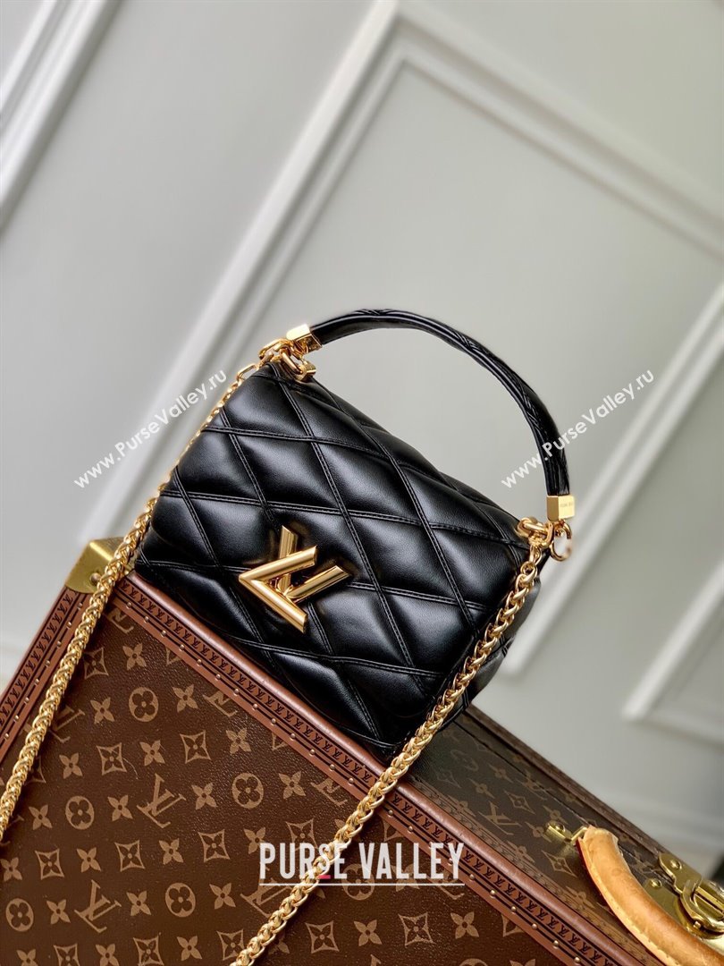 Louis Vuitton GO-14 PM Bag in Black Lambskin Leather M12004 2024 (K-24110821)