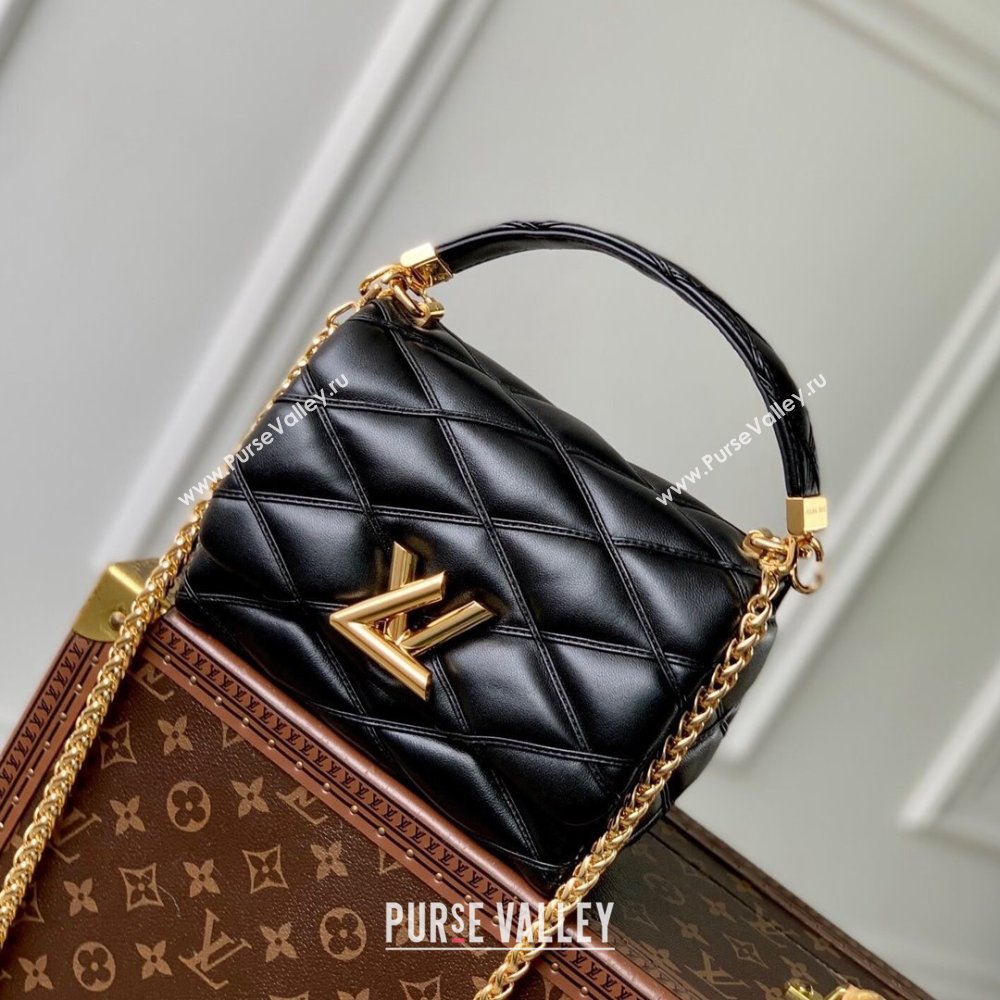 Louis Vuitton GO-14 PM Bag in Black Lambskin Leather M12004 2024 (K-24110821)