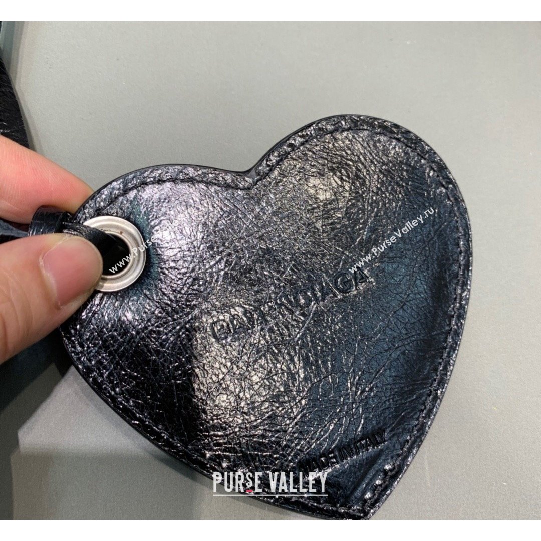 Balenciaga Le Cagole Lambskin Small Shoulder Bag Black/Aged Silver 2021 (JM-21091029)