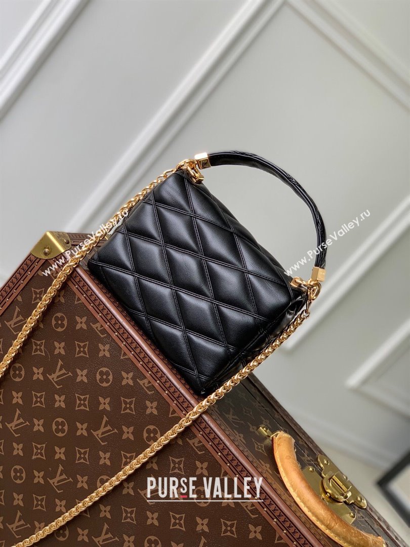 Louis Vuitton GO-14 PM Bag in Black Lambskin Leather M12004 2024 (K-24110821)