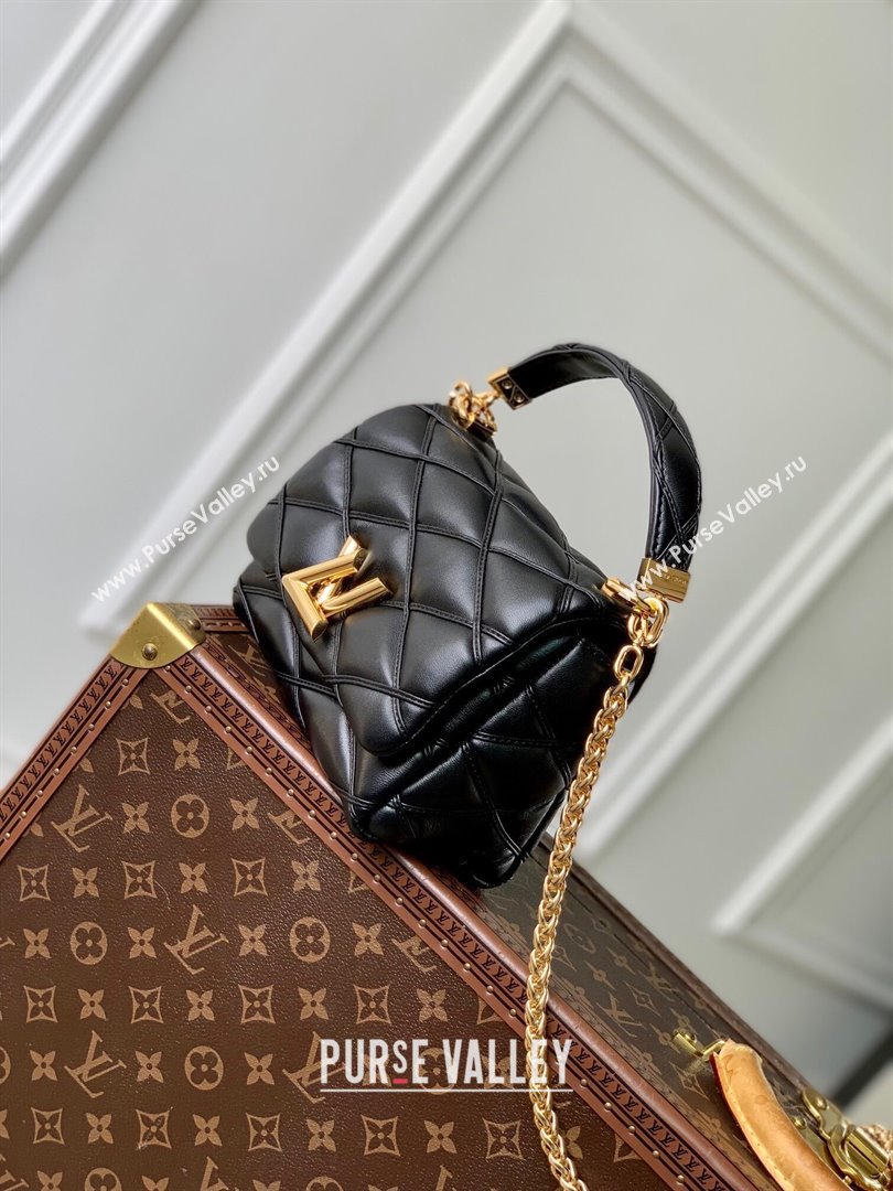 Louis Vuitton GO-14 PM Bag in Black Lambskin Leather M12004 2024 (K-24110821)