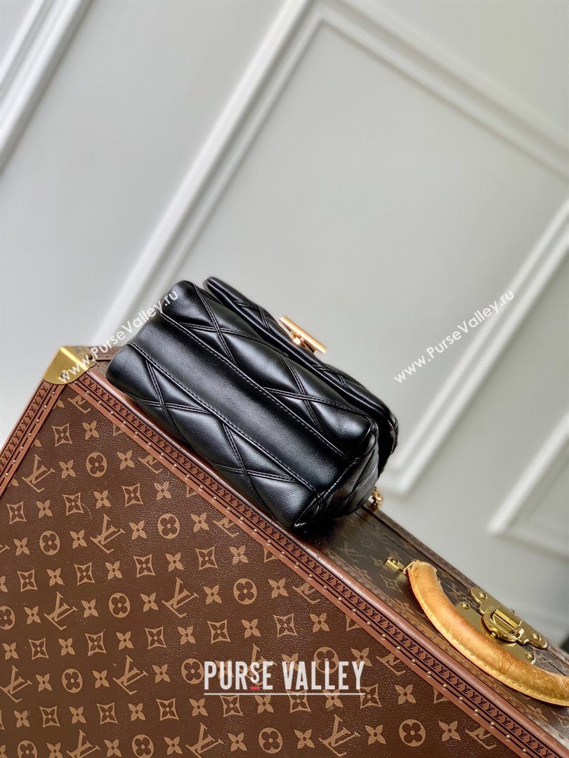 Louis Vuitton GO-14 PM Bag in Black Lambskin Leather M12004 2024 (K-24110821)