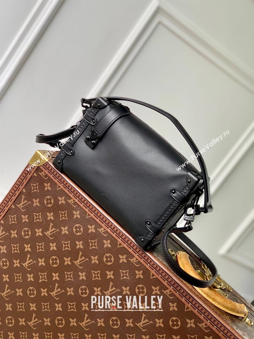 Louis Vuitton Side Trunk MM Bag in All Black Cowhide Leather M24309 2024 (K-24110822)