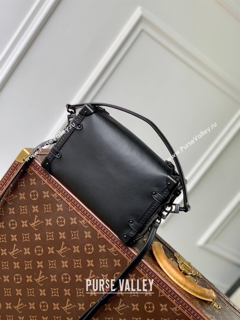 Louis Vuitton Side Trunk MM Bag in All Black Cowhide Leather M24309 2024 (K-24110822)