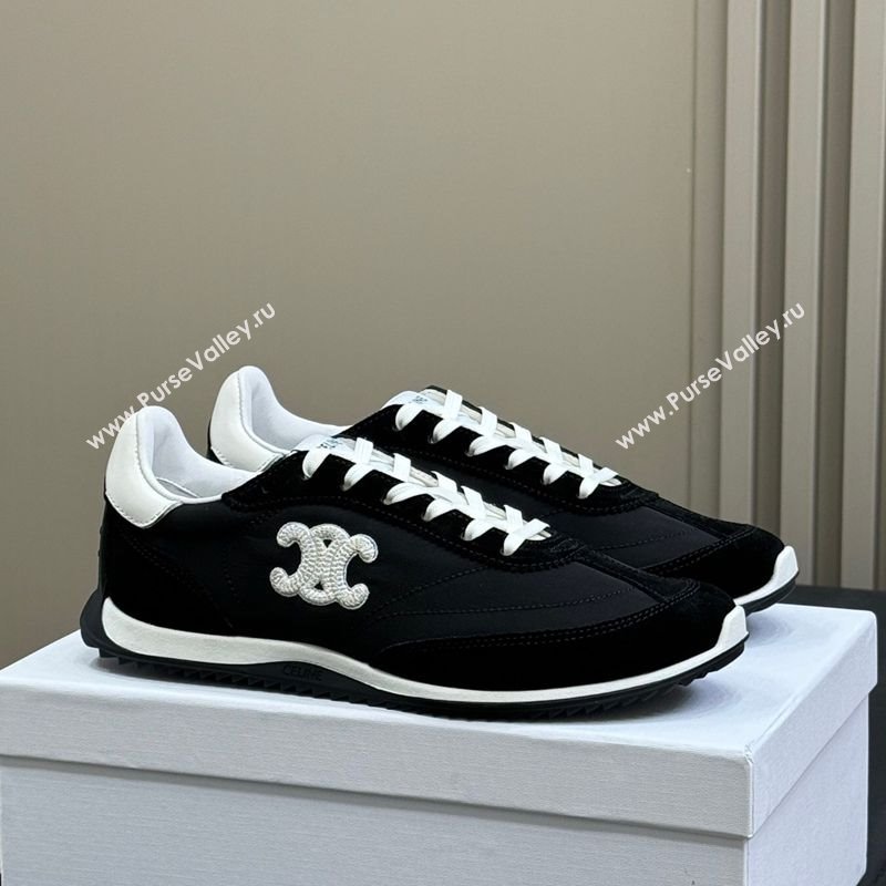 Celine Racer Low top Sneakers in Nylon and Suede Black 2025 (SS-250709083)