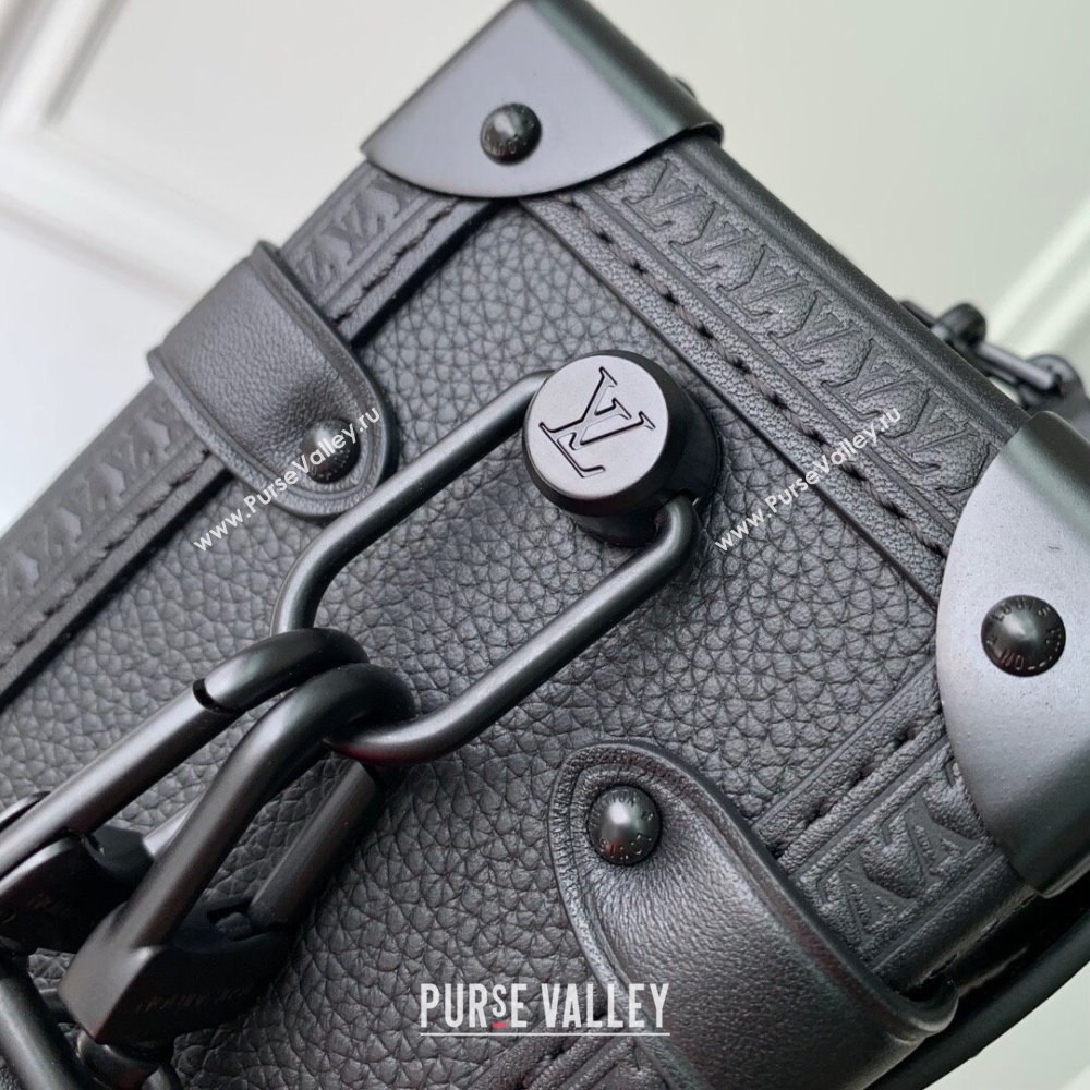 Louis Vuitton Side Trunk MM Bag in All Black Cowhide Leather M24309 2024 (K-24110822)