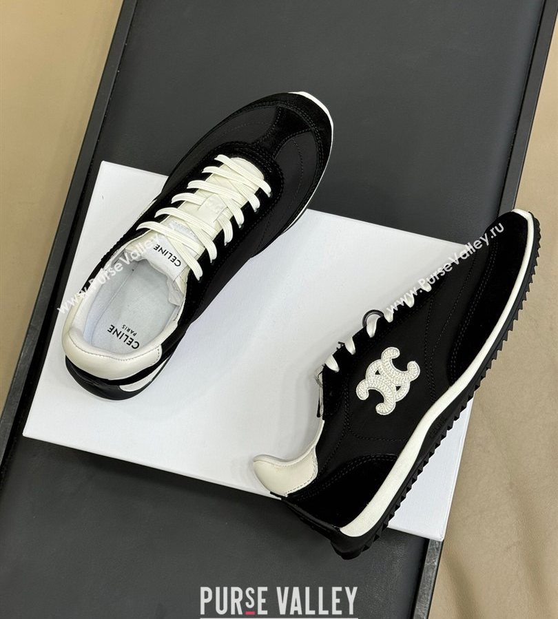 Celine Racer Low top Sneakers in Nylon and Suede Black 2025 (SS-250709083)