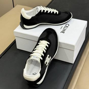 Celine Racer Low top Sneakers in Nylon and Suede Black 2025 (SS-250709083)