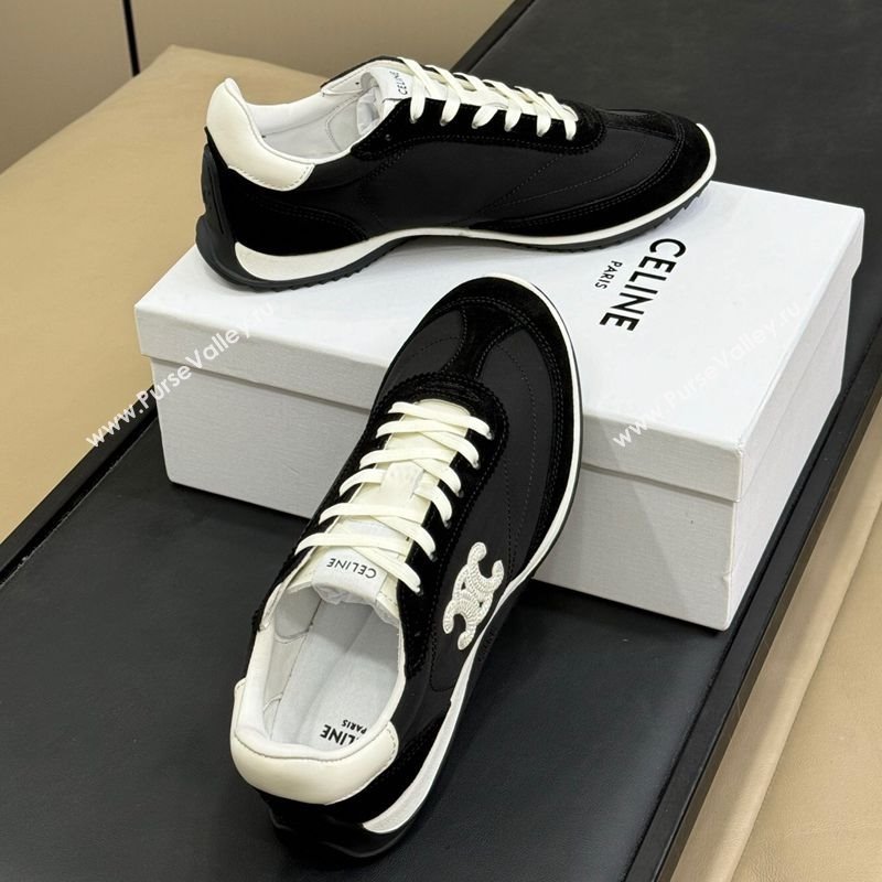 Celine Racer Low top Sneakers in Nylon and Suede Black 2025 (SS-250709083)