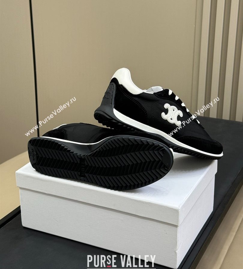 Celine Racer Low top Sneakers in Nylon and Suede Black 2025 (SS-250709083)