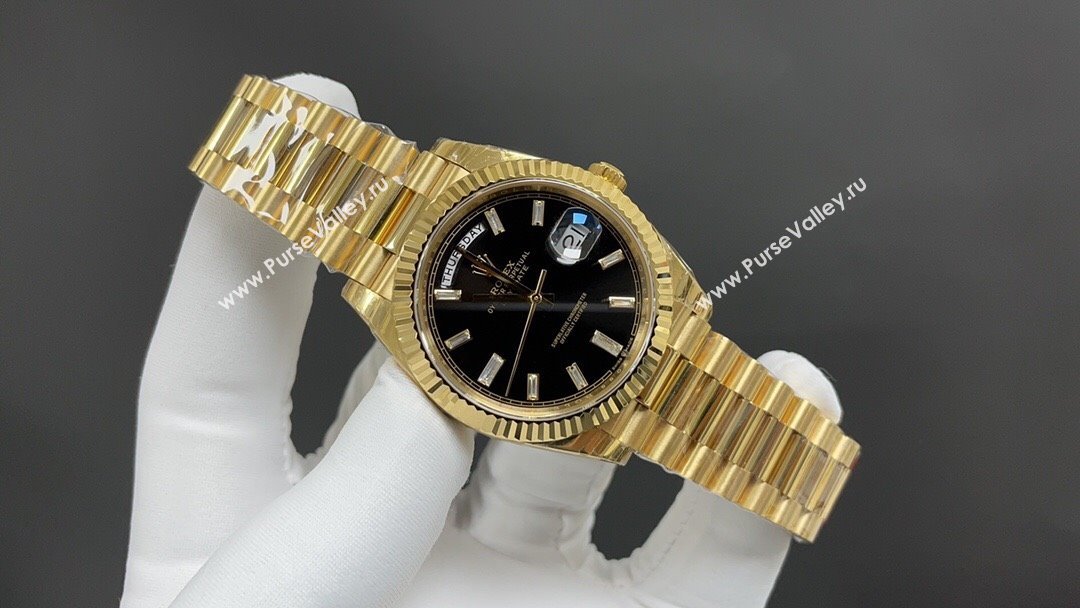 Rolex Datejust Watch 40MM R11504 Gold/Black 2024 Top (ZB-2411504)