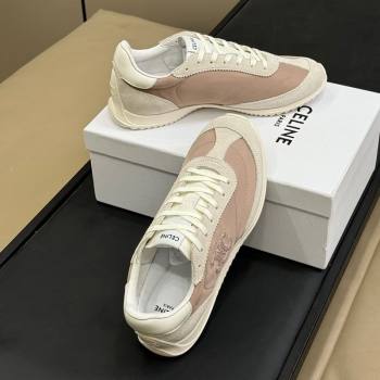 Celine Racer Low top Sneakers in Nylon and Suede Rose Beige 2025 (SS-250709085)