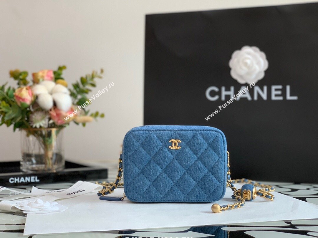 Chanel Denim Mini Camera Bag with Ball Blue 2022 18 (JY-22010418)