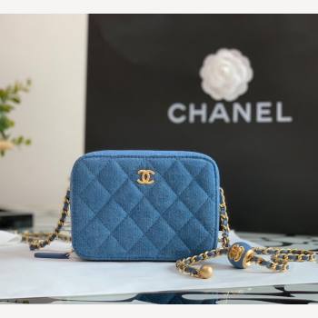 Chanel Denim Mini Camera Bag with Ball Blue 2022 18 (JY-22010418)