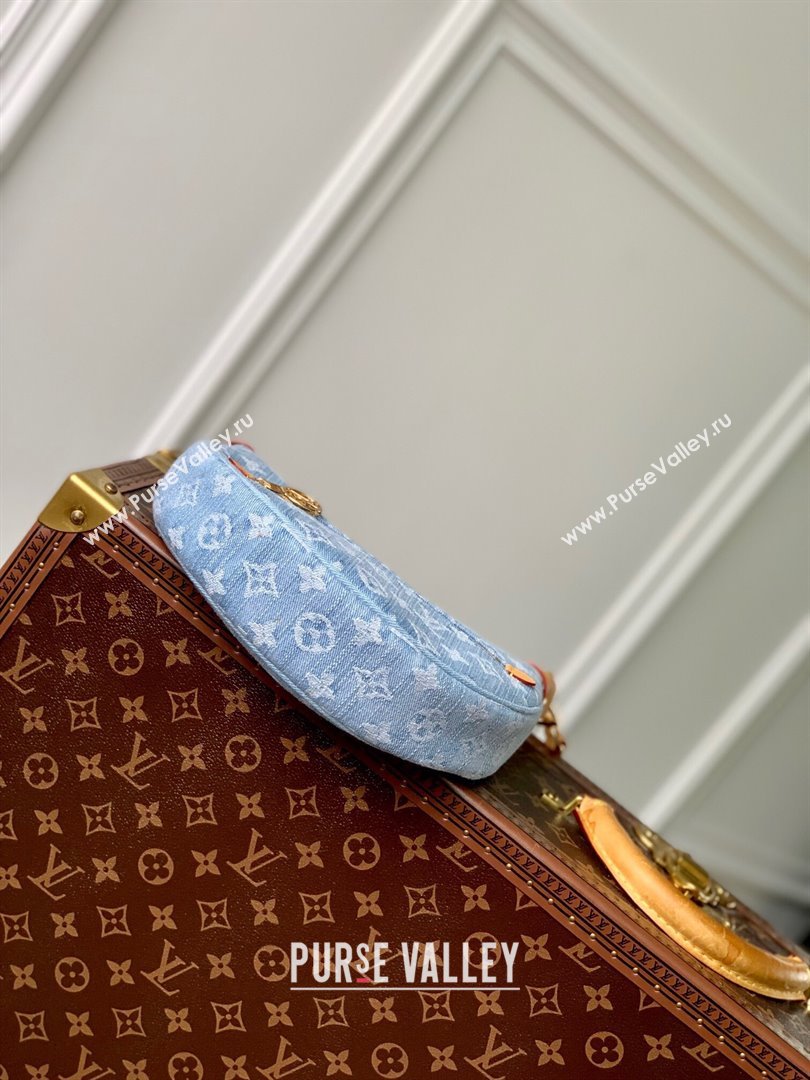 Louis Vuitton Loop Bag in Monogram Denim 100% GOTS-certified Cotton M24846 Blue 2024 (K-24061706)