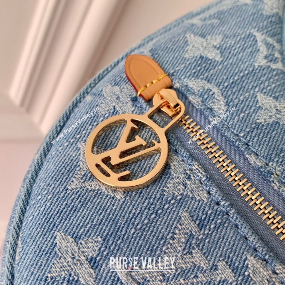 Louis Vuitton Loop Bag in Monogram Denim 100% GOTS-certified Cotton M24846 Blue 2024 (K-24061706)