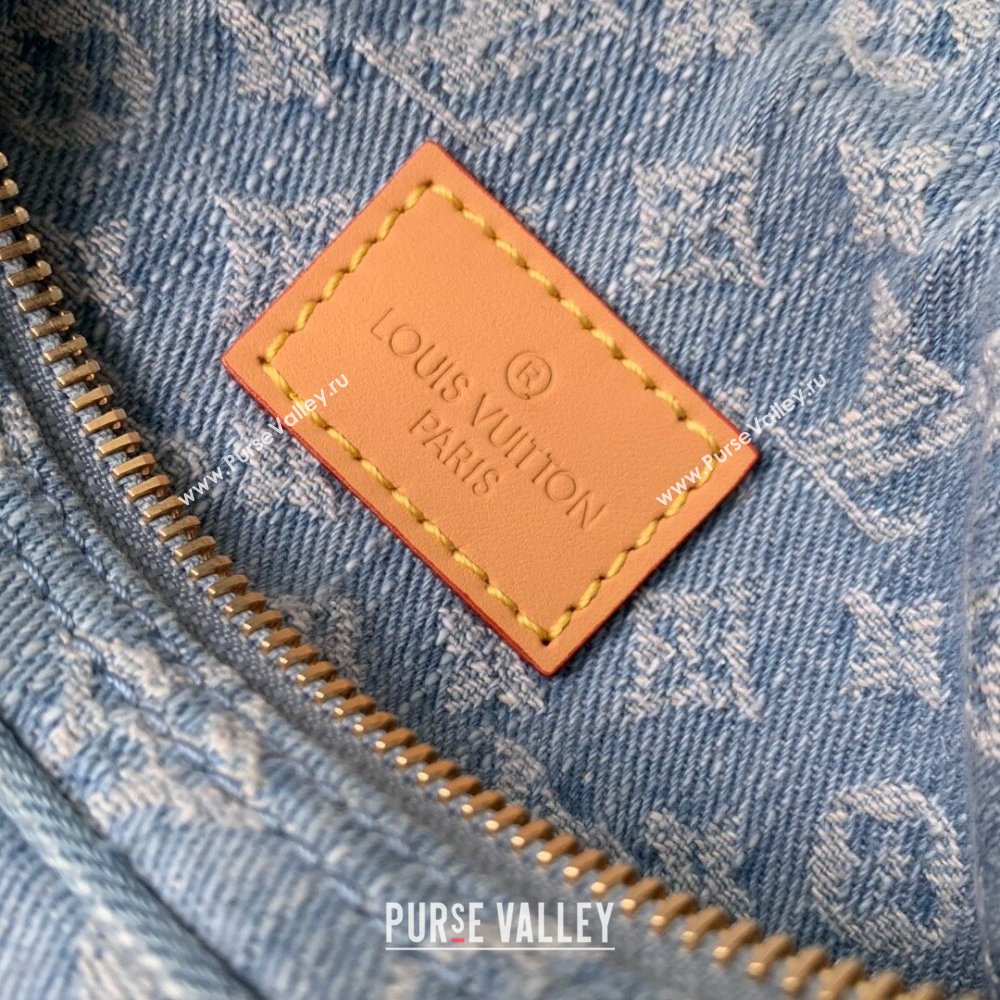 Louis Vuitton Loop Bag in Monogram Denim 100% GOTS-certified Cotton M24846 Blue 2024 (K-24061706)