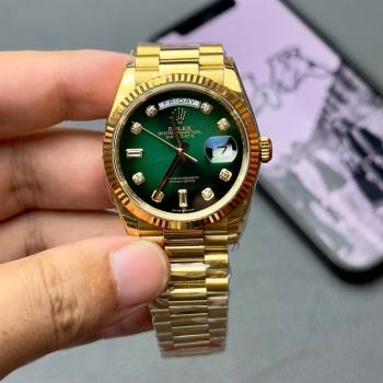 Rolex Datejust Watch 36mm Gold/Green 2024 Top (ZB-2411519)