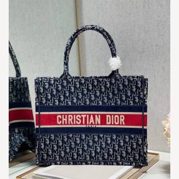 Dior Small Book Tote Bag in Blue Velvet Cannage Embroidery 2021 (XXG-21102022)