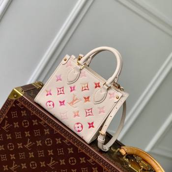 Louis Vuitton OnTheGo BB Tote Bag in Monogram Empreinte Grained Leather M47115 Sunrise Aquarelle 2024 (K-24061710)