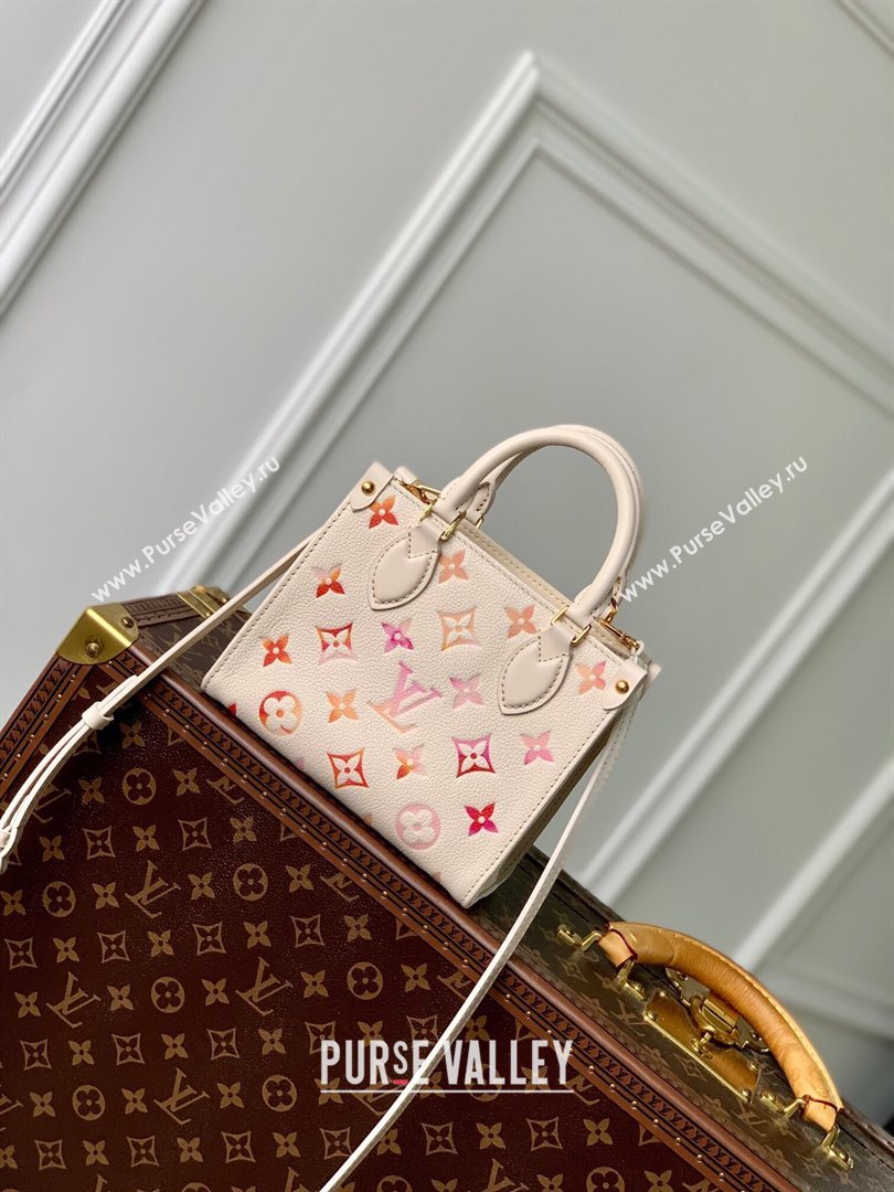 Louis Vuitton OnTheGo BB Tote Bag in Monogram Empreinte Grained Leather M47115 Sunrise Aquarelle 2024 (K-24061710)