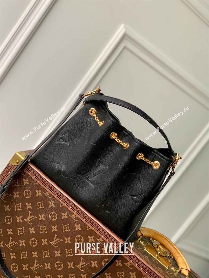 Louis Vuitton Summer Bundle Bucket Bag in Monogram Leather M25453 Black 2024 (K-24061713)