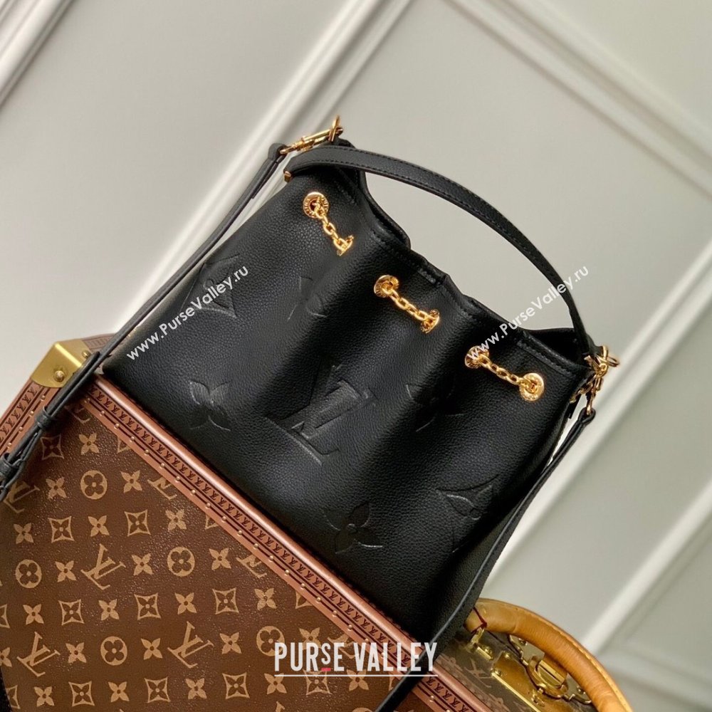 Louis Vuitton Summer Bundle Bucket Bag in Monogram Leather M25453 Black 2024 (K-24061713)