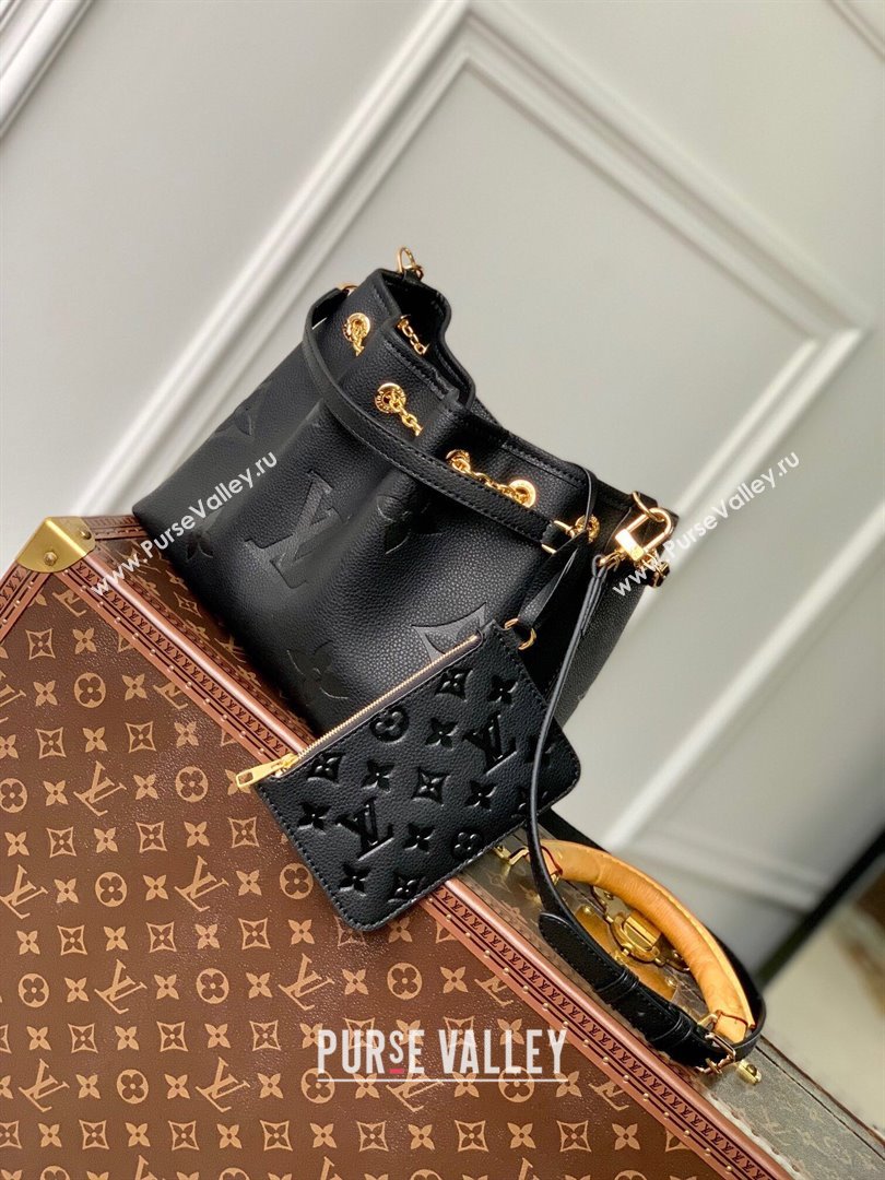 Louis Vuitton Summer Bundle Bucket Bag in Monogram Leather M25453 Black 2024 (K-24061713)