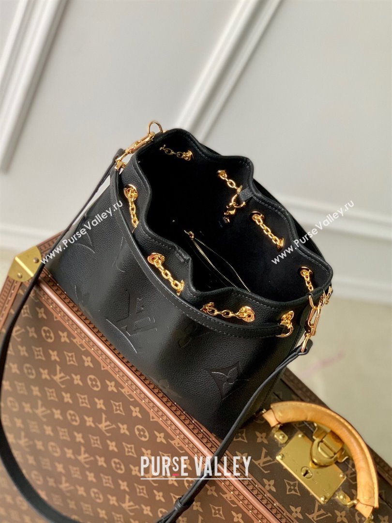 Louis Vuitton Summer Bundle Bucket Bag in Monogram Leather M25453 Black 2024 (K-24061713)