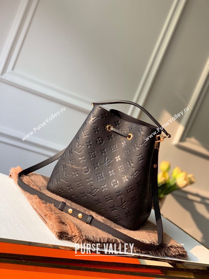 Louis Vuitton NeoNoe MM Bucket Bag in Monogram Embossed Leather M45256 Black 2025 (K-25020604)