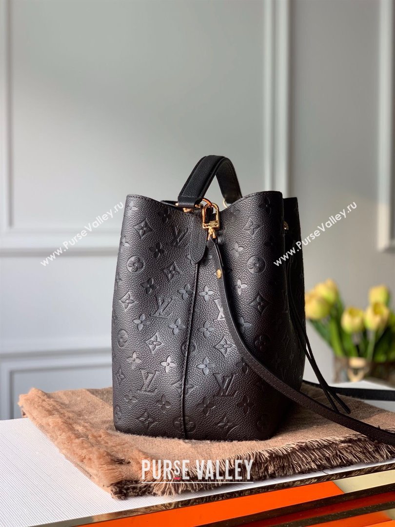 Louis Vuitton NeoNoe MM Bucket Bag in Monogram Embossed Leather M45256 Black 2025 (K-25020604)