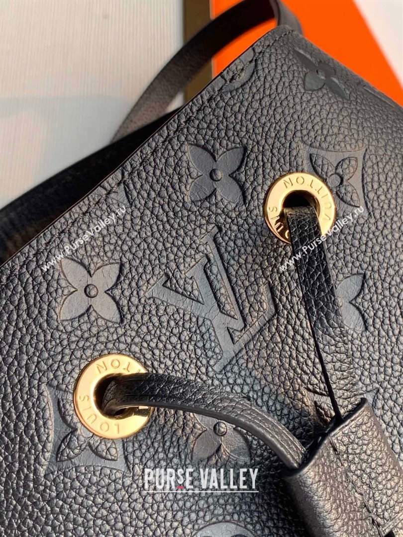 Louis Vuitton NeoNoe MM Bucket Bag in Monogram Embossed Leather M45256 Black 2025 (K-25020604)