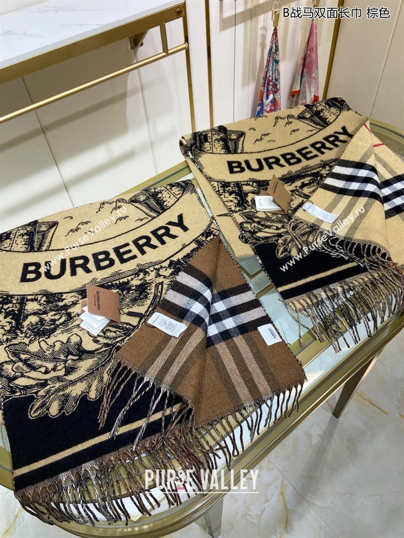 Burberry Cashmere Scarf 210x45cm B020601 Khaki 2025 Top Quality (WTZ-25020601)