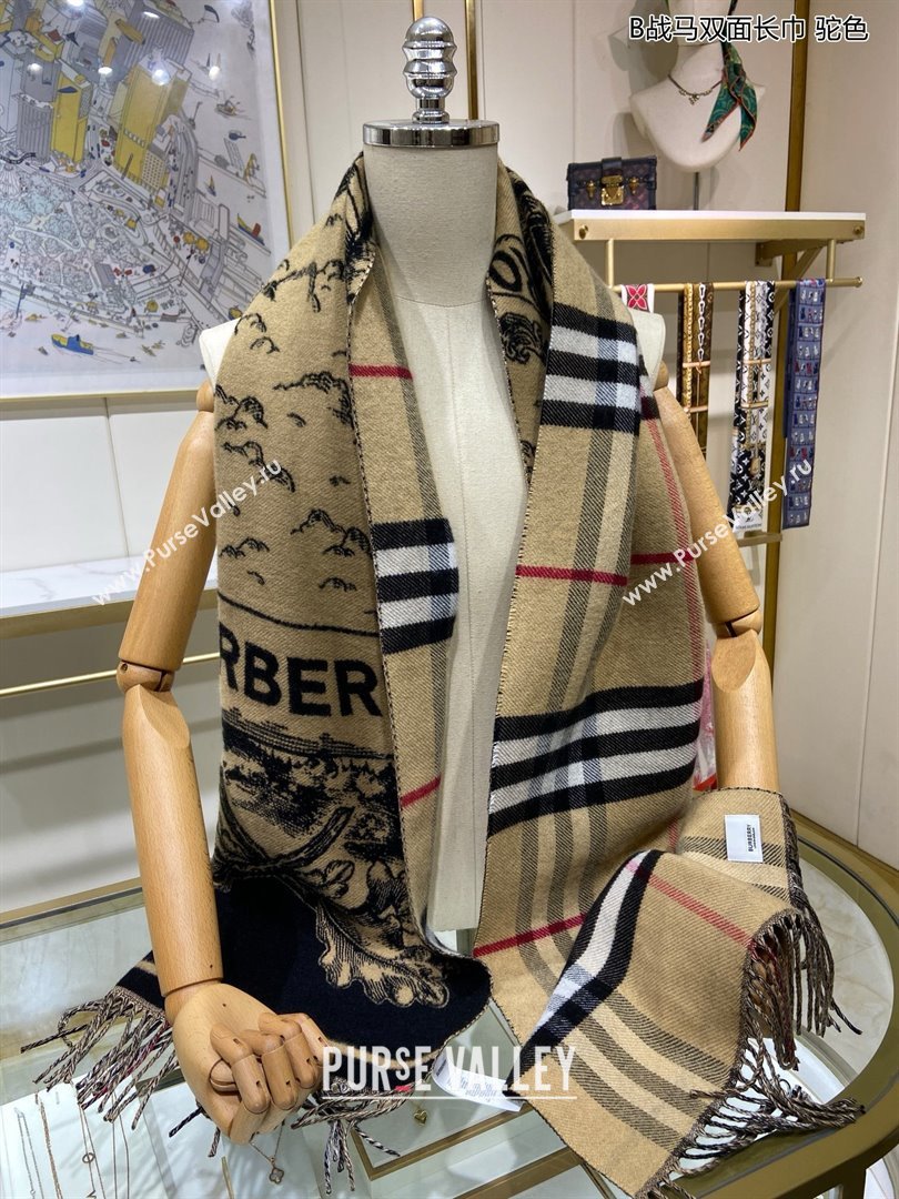 Burberry Cashmere Scarf 210x45cm B020601 Khaki 2025 Top Quality (WTZ-25020601)
