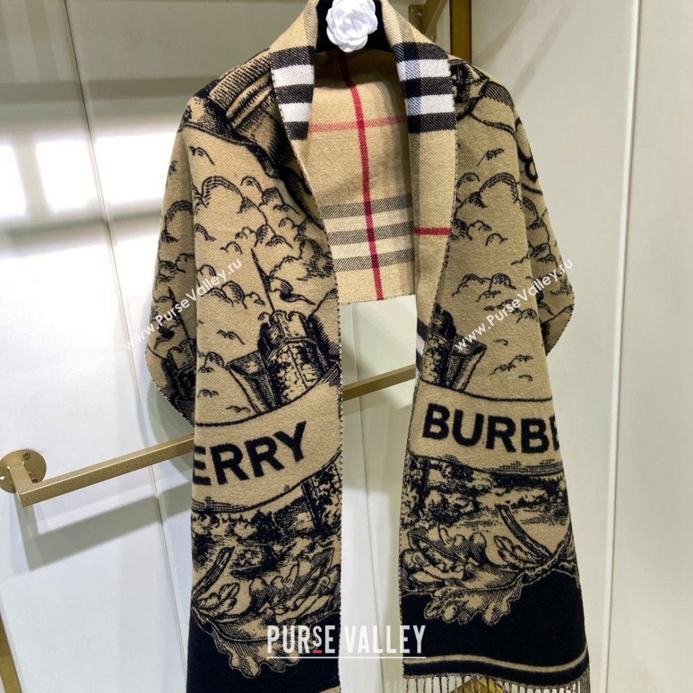 Burberry Cashmere Scarf 210x45cm B020601 Khaki 2025 Top Quality (WTZ-25020601)