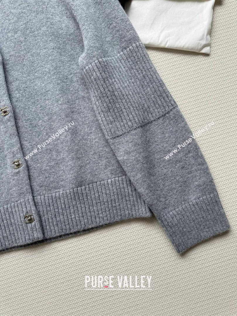 Chanel Cashmere Cardigan CH92312 Grey 2024 (Q-24092312)