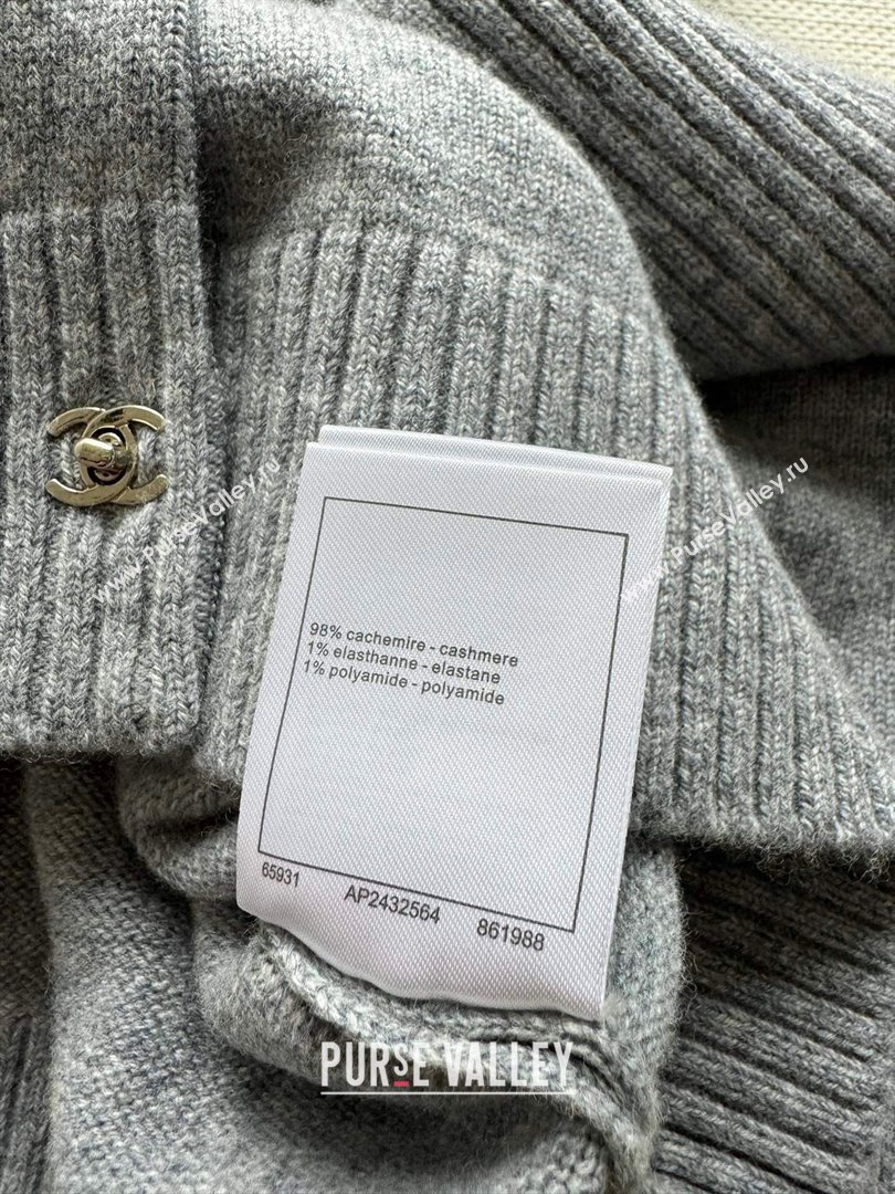 Chanel Cashmere Cardigan CH92312 Grey 2024 (Q-24092312)