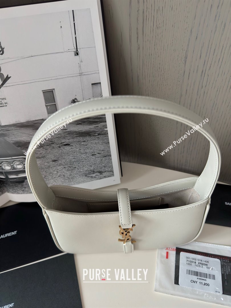 Saint Laurent Mini LE 5 À 7 Soft Hobo Bag in Smooth Calfskin 710318 White 2024 Top Quality (HS-24121307)