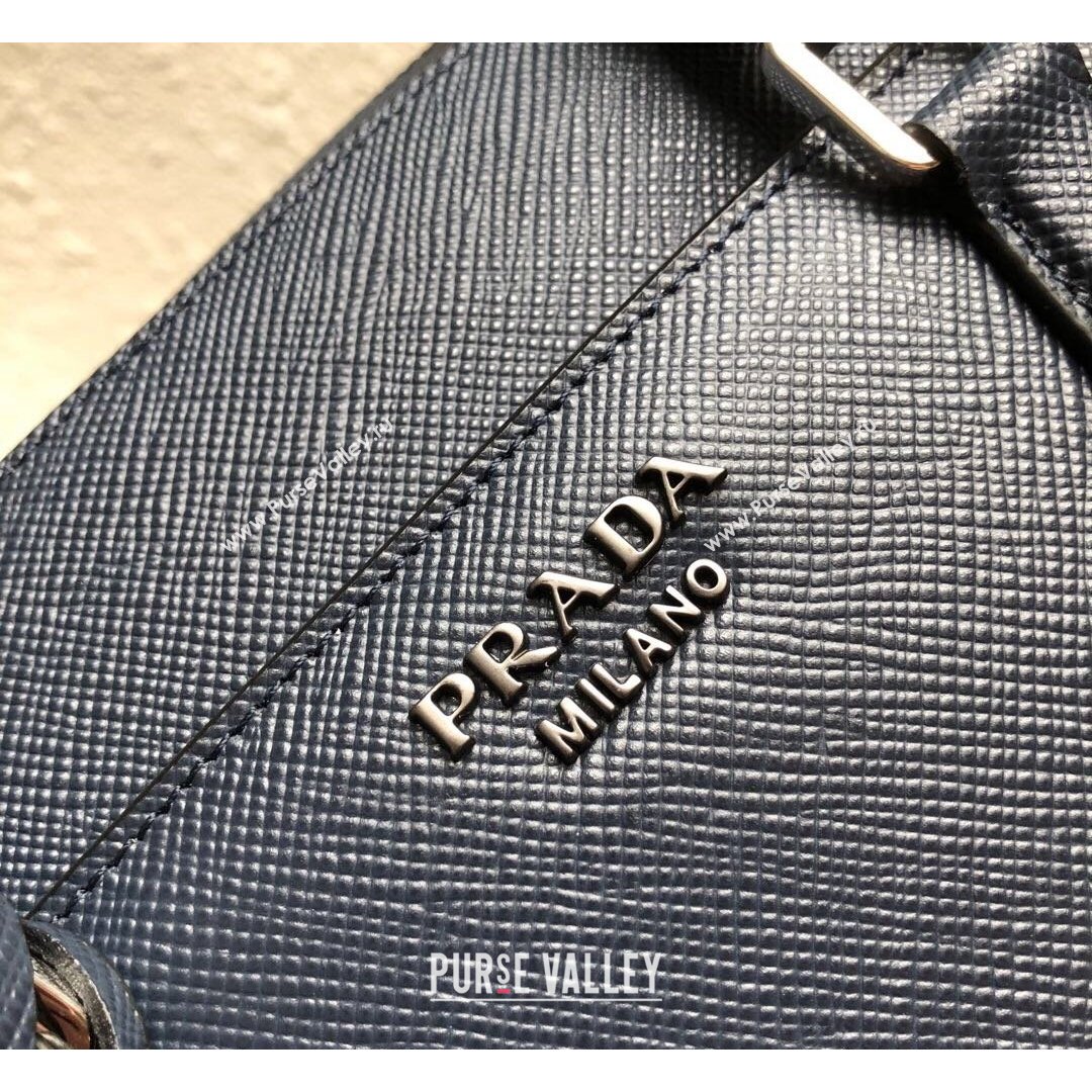 Prada Mens Saffiano Leather Business Briefcase Bag 2VE363 Dark Blue 2021 (YZ-21090916)