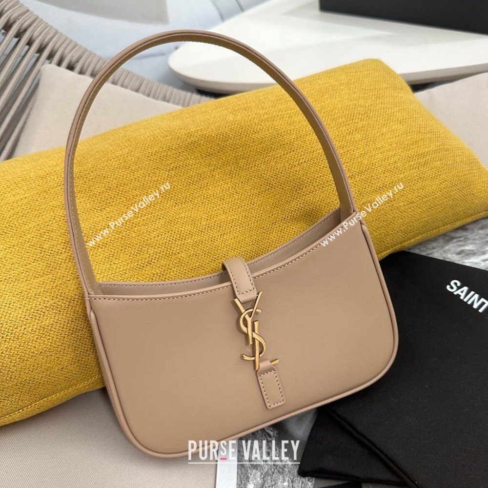 Saint Laurent Mini LE 5 À 7 Soft Hobo Bag in Smooth Calfskin 710318 Nude Pink 2024 Top Quality (HS-24121308)